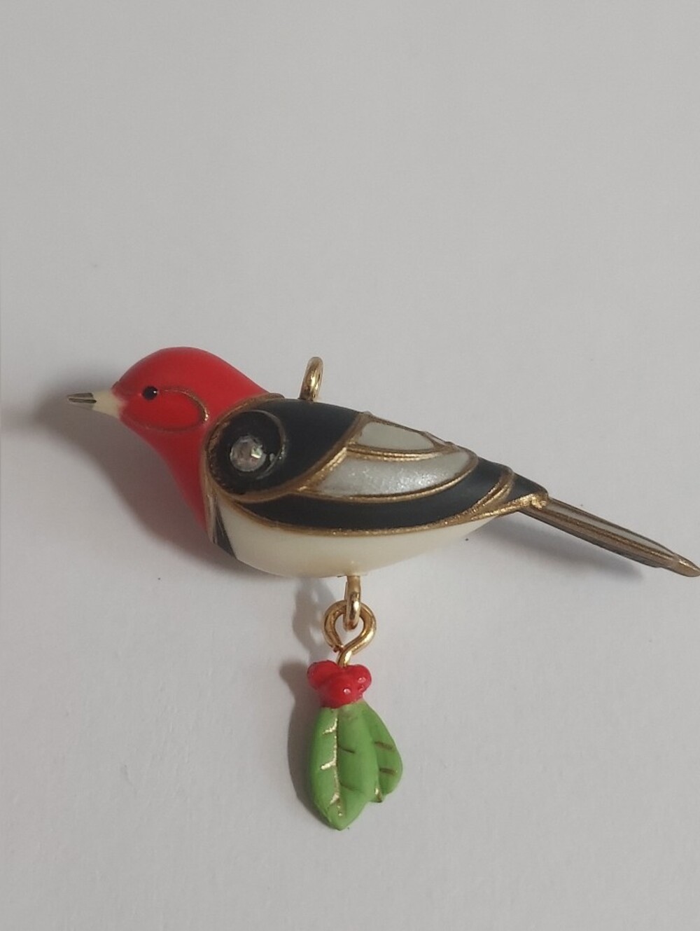 Hallmark Keepsake Red-Headed Woodpecker Bird Miniature Ornament